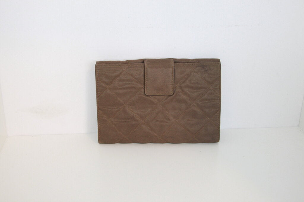 Prada Tessuto Quilted Khaki Nylon And Leather Wallet
