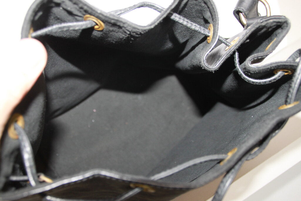 Louis Vuitton Noe Black Epi Leather Bucket Bag