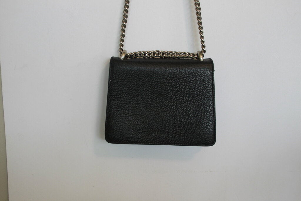 Gucci Dionysus Super Mini Black Leather Chain Shoulder Bag