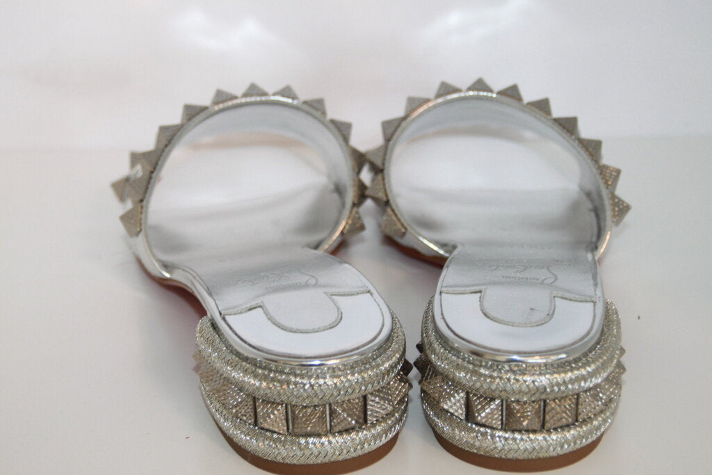 Christian Louboutin Pyramule Mirrored Mule Sandals- Size 9.5