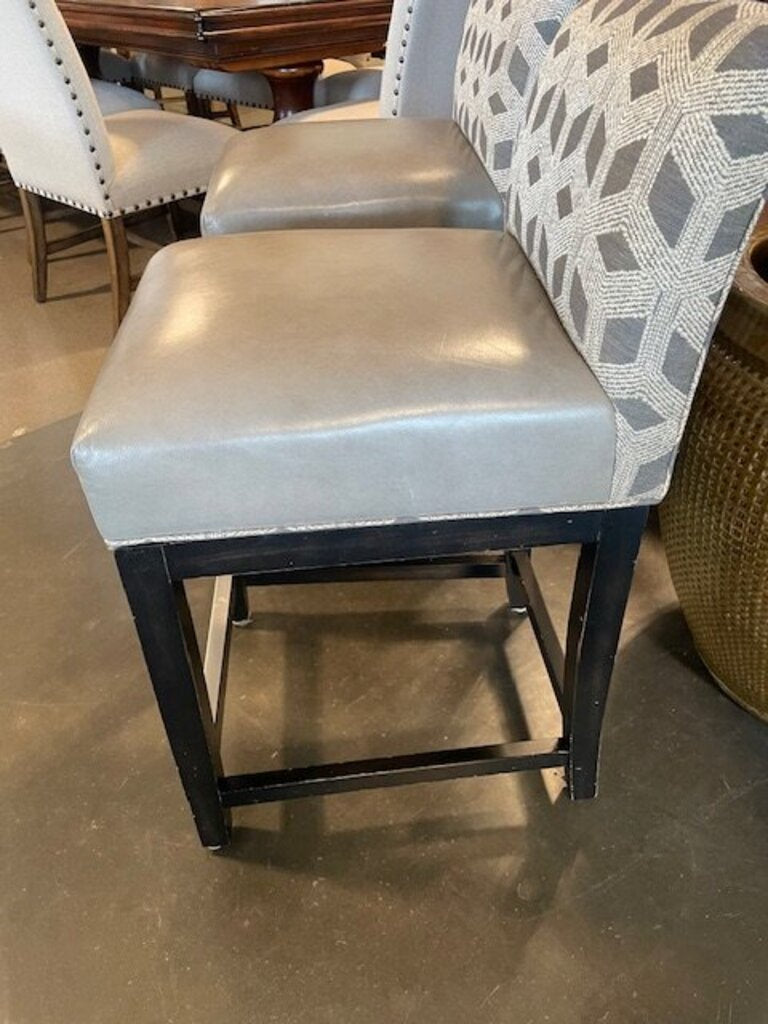 Designmaster Grey Swivel Counter Stools- Pair 18X20X34.5H