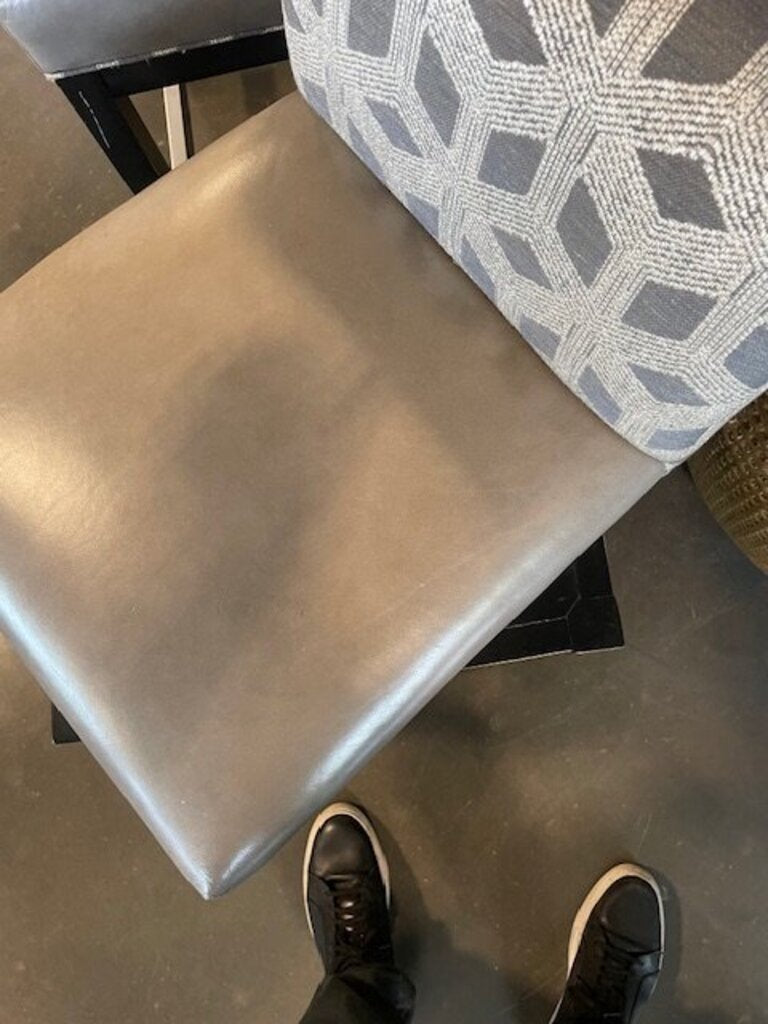 Designmaster Grey Swivel Counter Stools- Pair 18X20X34.5H