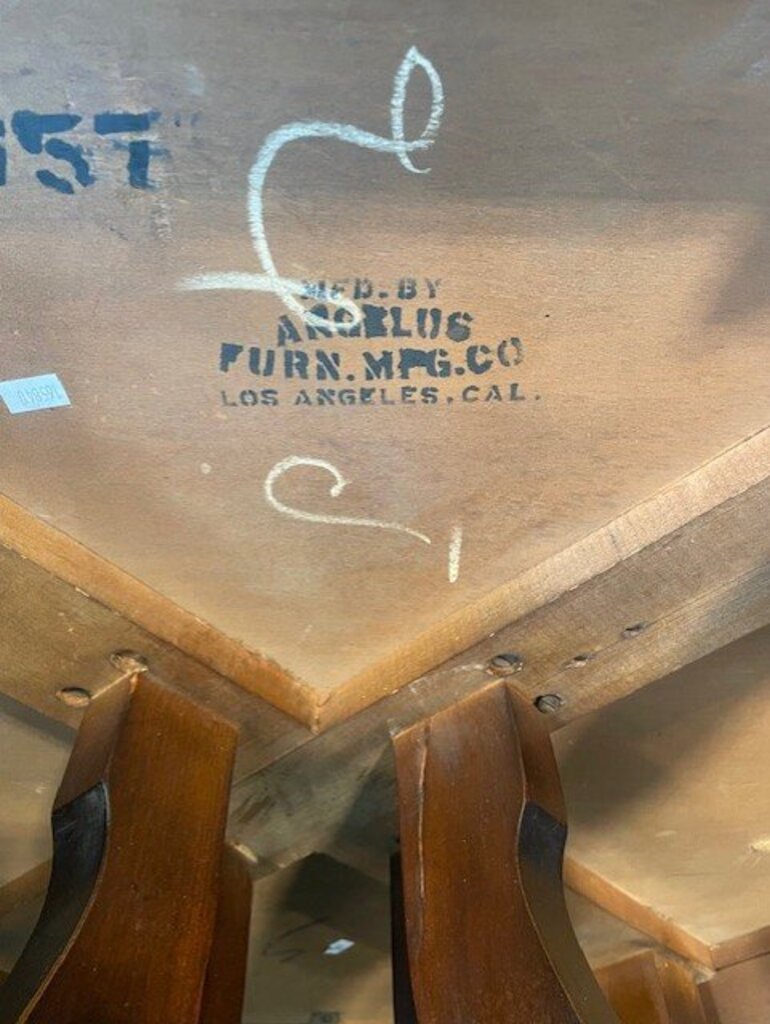 Vintage Angelus Mfg. Octaganal Side Table- 31X31X30H- AS IS
