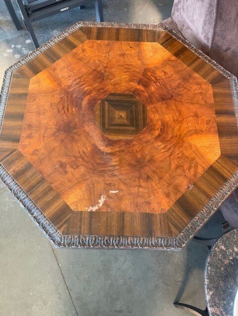 Vintage Angelus Mfg. Octaganal Side Table- 31X31X30H- AS IS