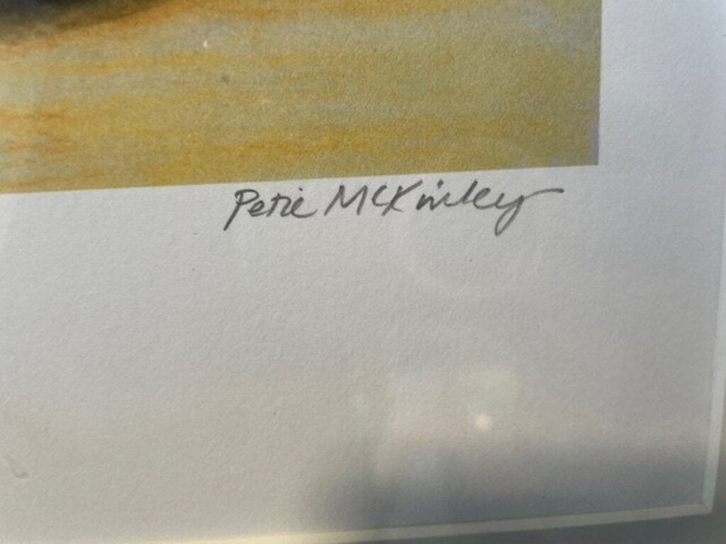 Petie McKinley Watercolor Peach Still Life Art - 21.75 X 17.5H