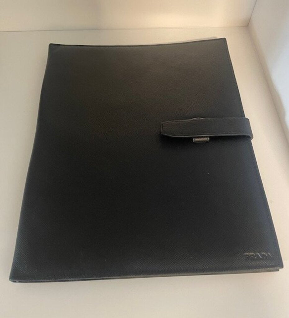 Prada Saffiano Black Leather iPad Case
