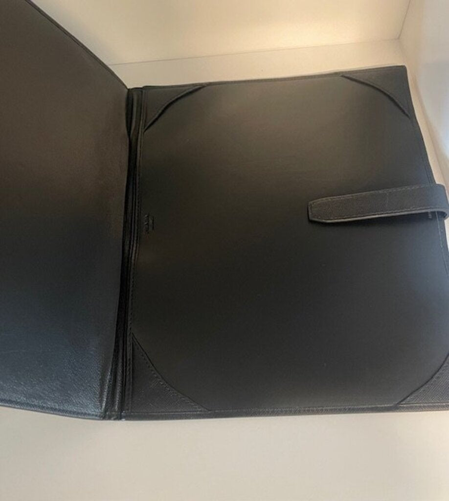 Prada Saffiano Black Leather iPad Case