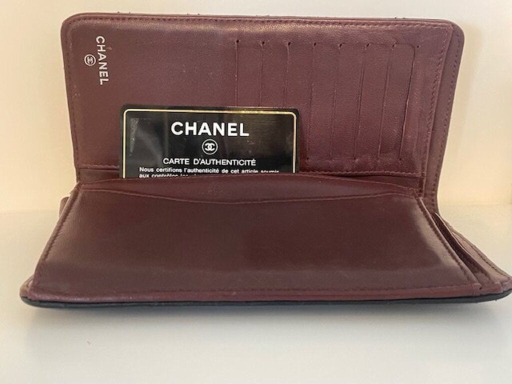 Chanel Matelasse Black Leather Classic Long Bifold Wallet