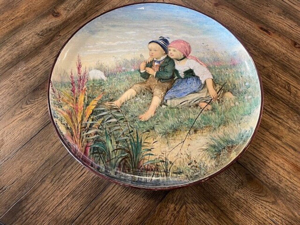 Minton Art Pottery Studio Charger by Ludovici Pattern X0006 - 19.5X1.75H