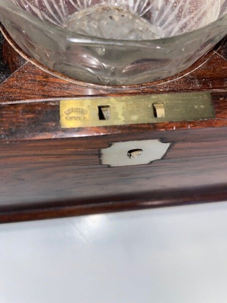Regency Rosewood Sarcophagus Tea Caddy- 15X8X8H