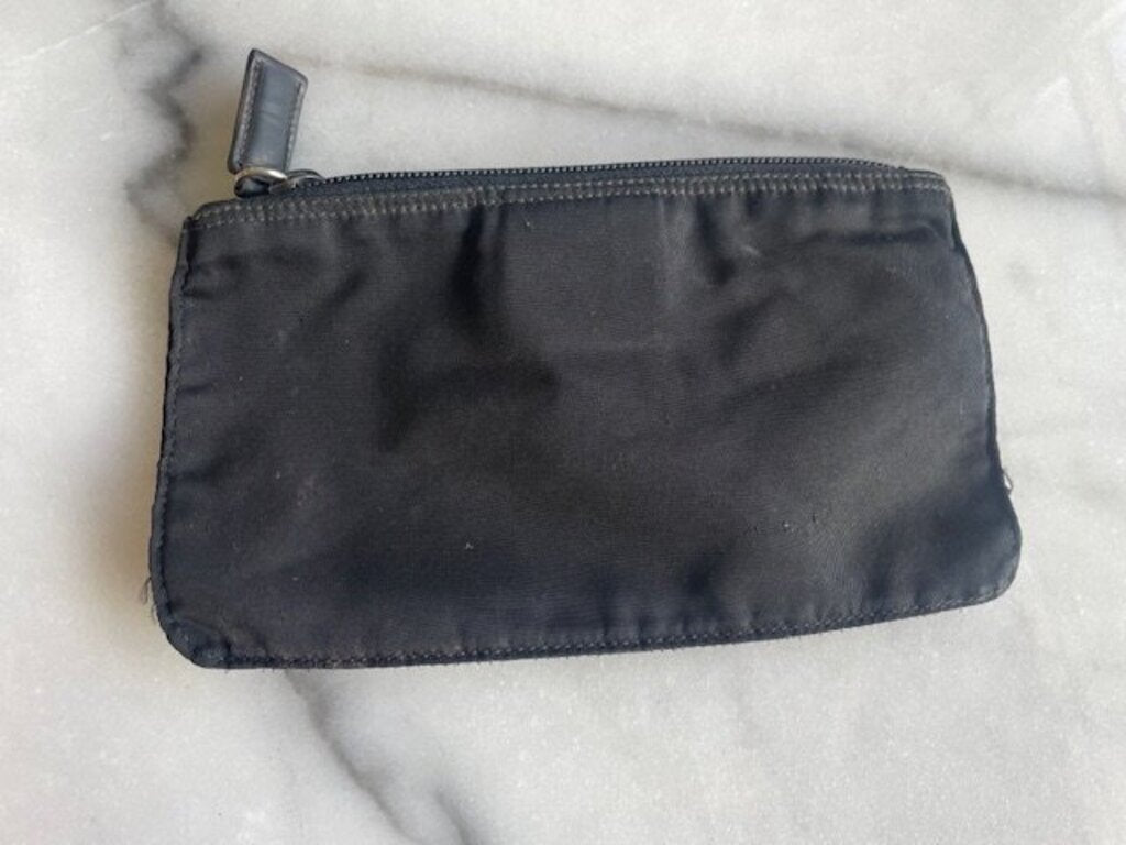Prada Nylon Slim Cosmetic Pouch Make Up Bag