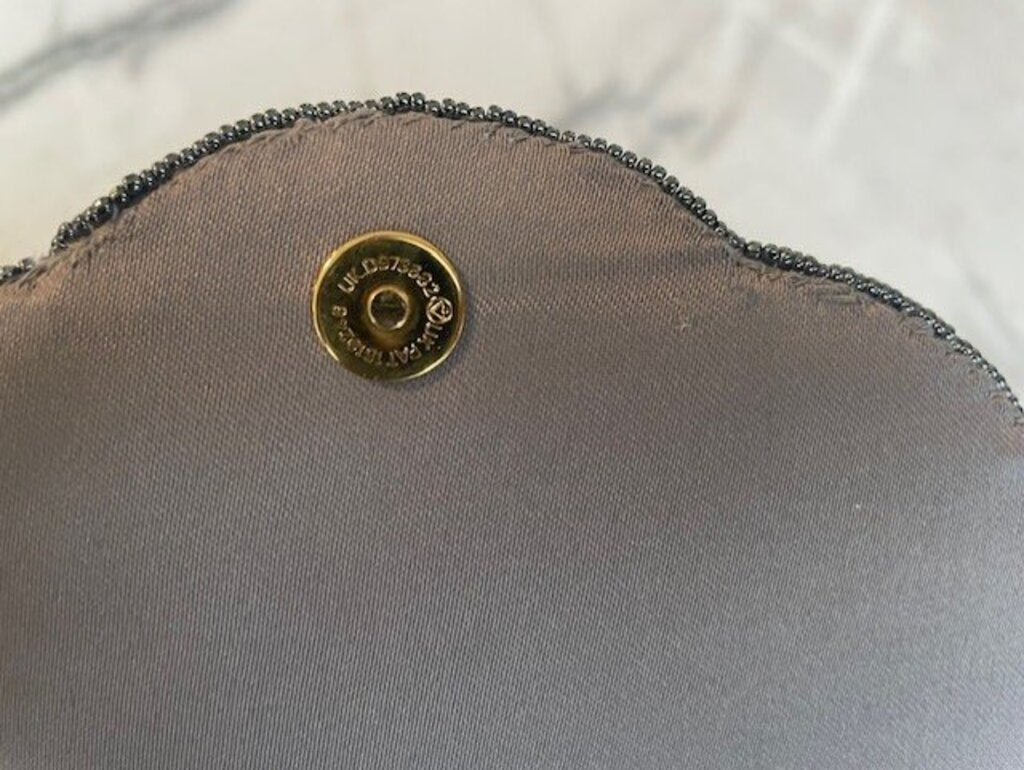 Hand-Beaded Scalloped Envelope Clutch