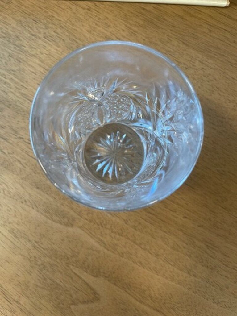 American Brilliant Period Strawberry Diamond Cut Glass Tumbler - 3X4H