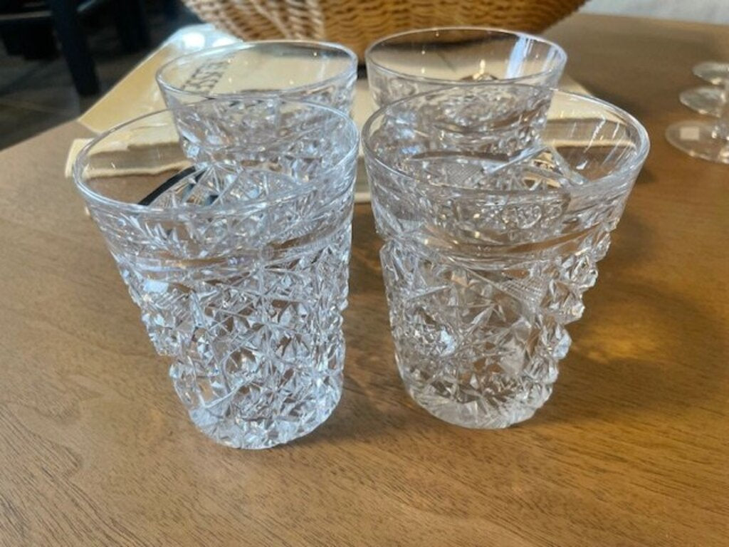American Brilliant Period Cut Glass Set - Set of 4