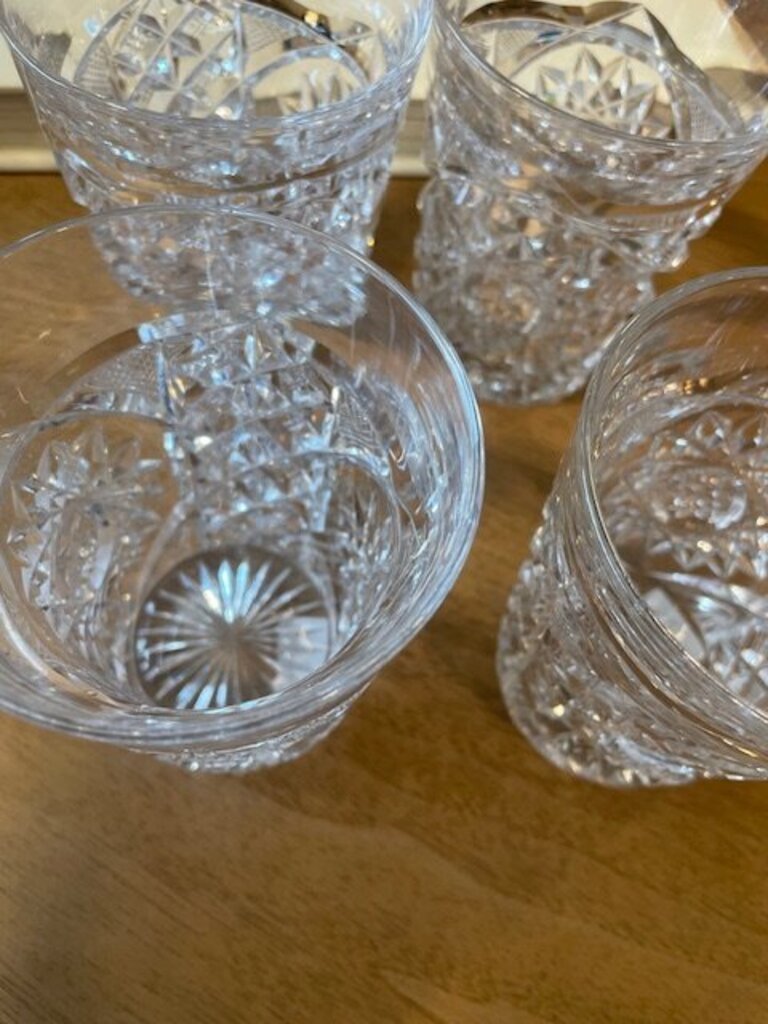 American Brilliant Period Cut Glass Set - Set of 4