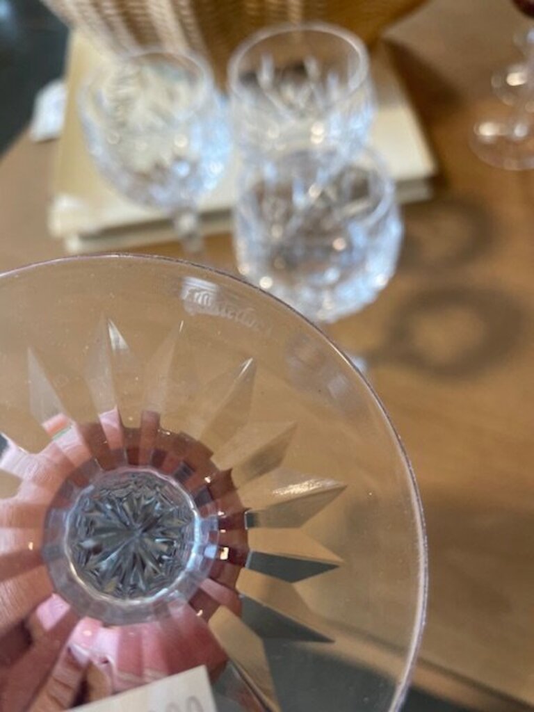 Waterford Crystal Lismore Clear Cut Crystal Hock Wine Glasses - 7.5H
