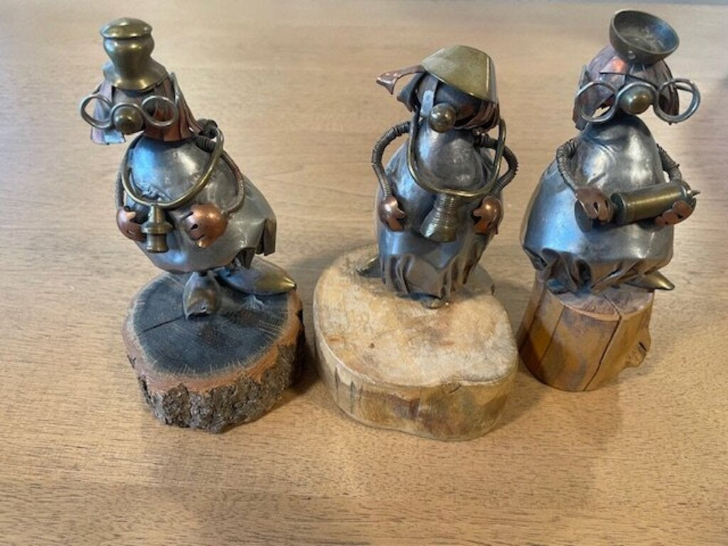 Warsaw Medical Trio of Mid-Century Sculptures