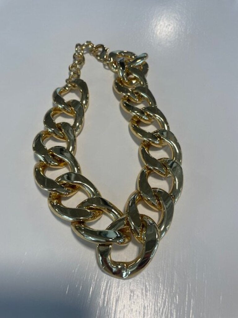 Unbranded Contemporary Gold Tone Metal Chunky Chain Link Necklace - 18 L
