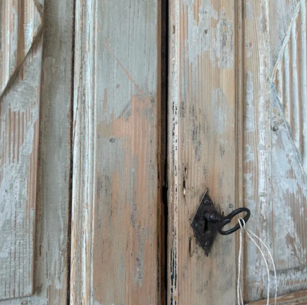 Antique Swedish Gustavian 18th C. Carved Armoire- 50X23X82