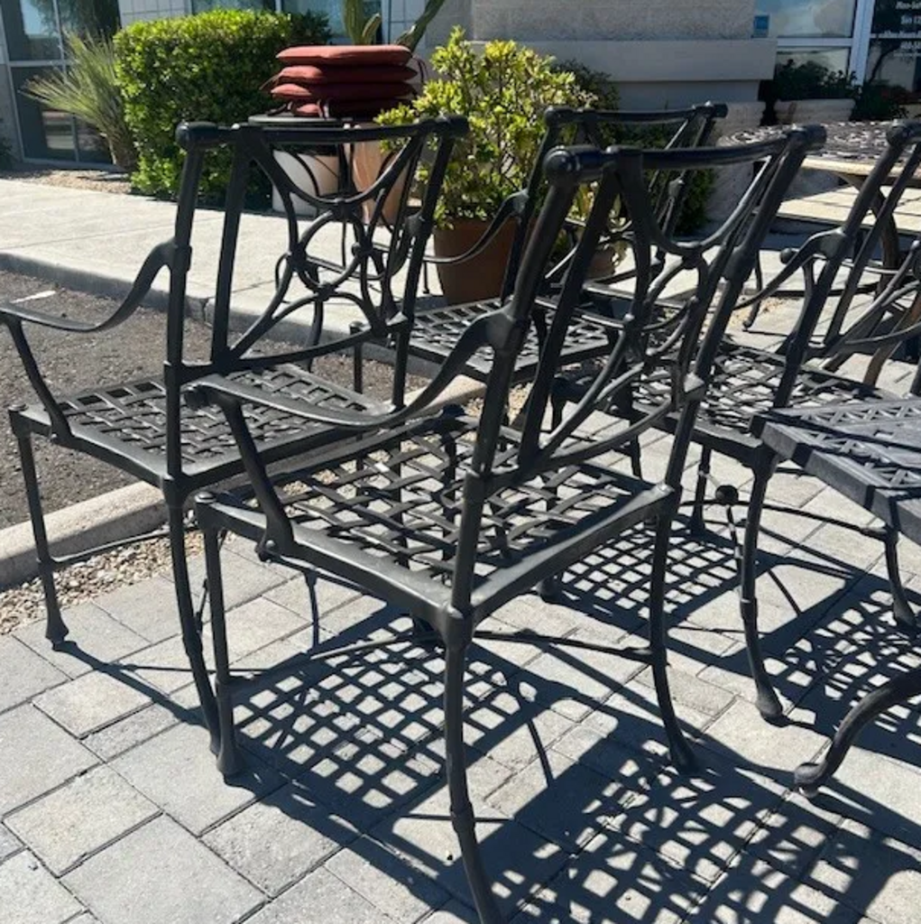 Outdoor Iron Chairs - Set of 4