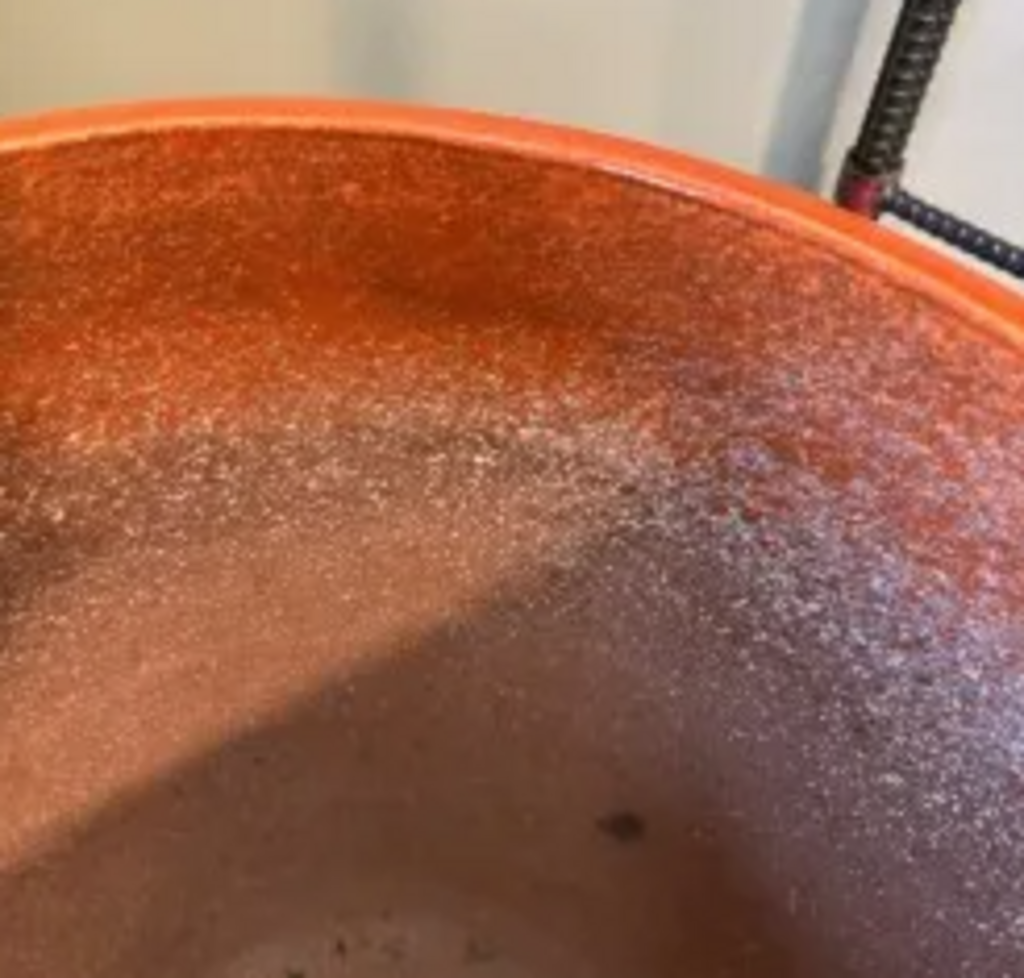 Orange Ceramic Glazed Outdoor Pot 18.5H