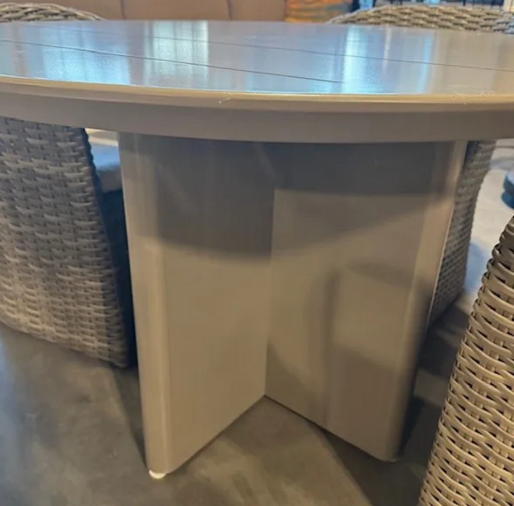 Boxhill Victoria Aluminum Round Outdoor Dining Table- 48"