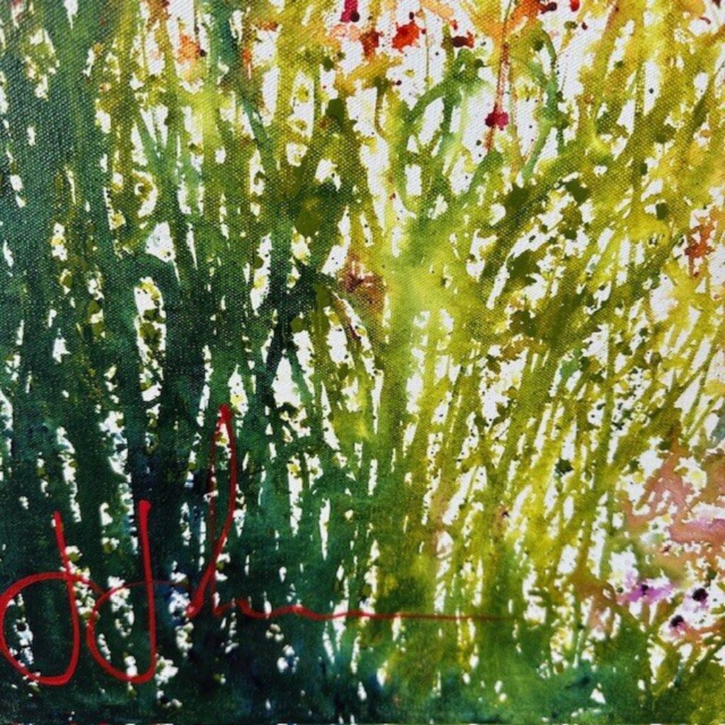 Floral Painting on Canvas by J. Johnson