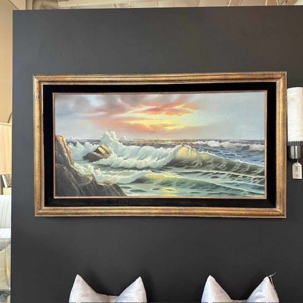 Vintage Ocean Painting By Fota