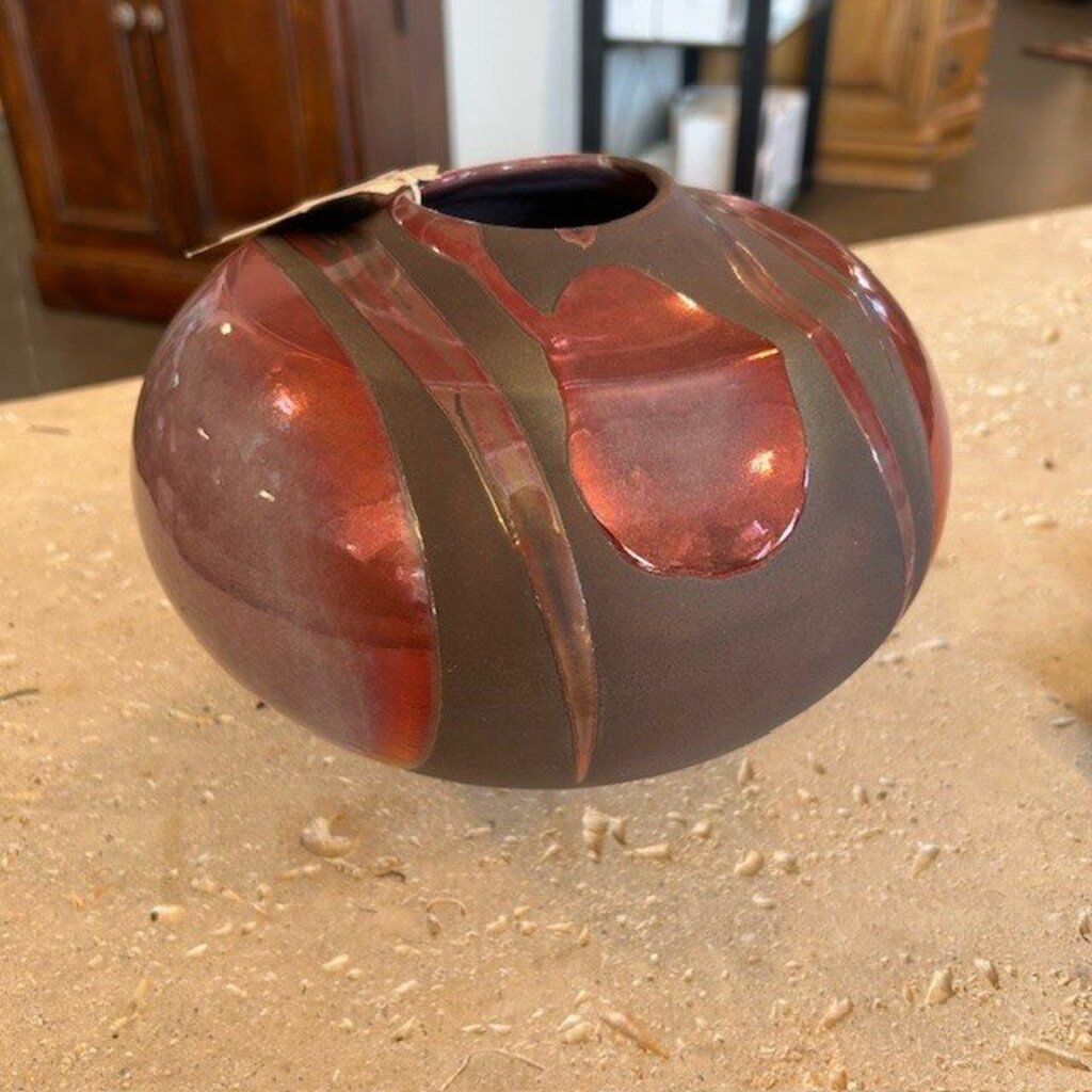 Tony Evans Raku Pottery Vase