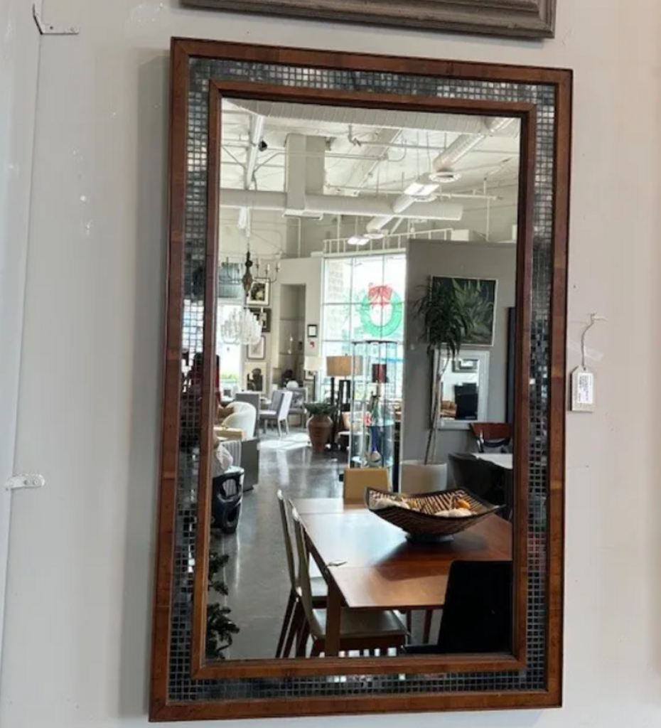 Rectangular Mirror W/ Mosaic Detail