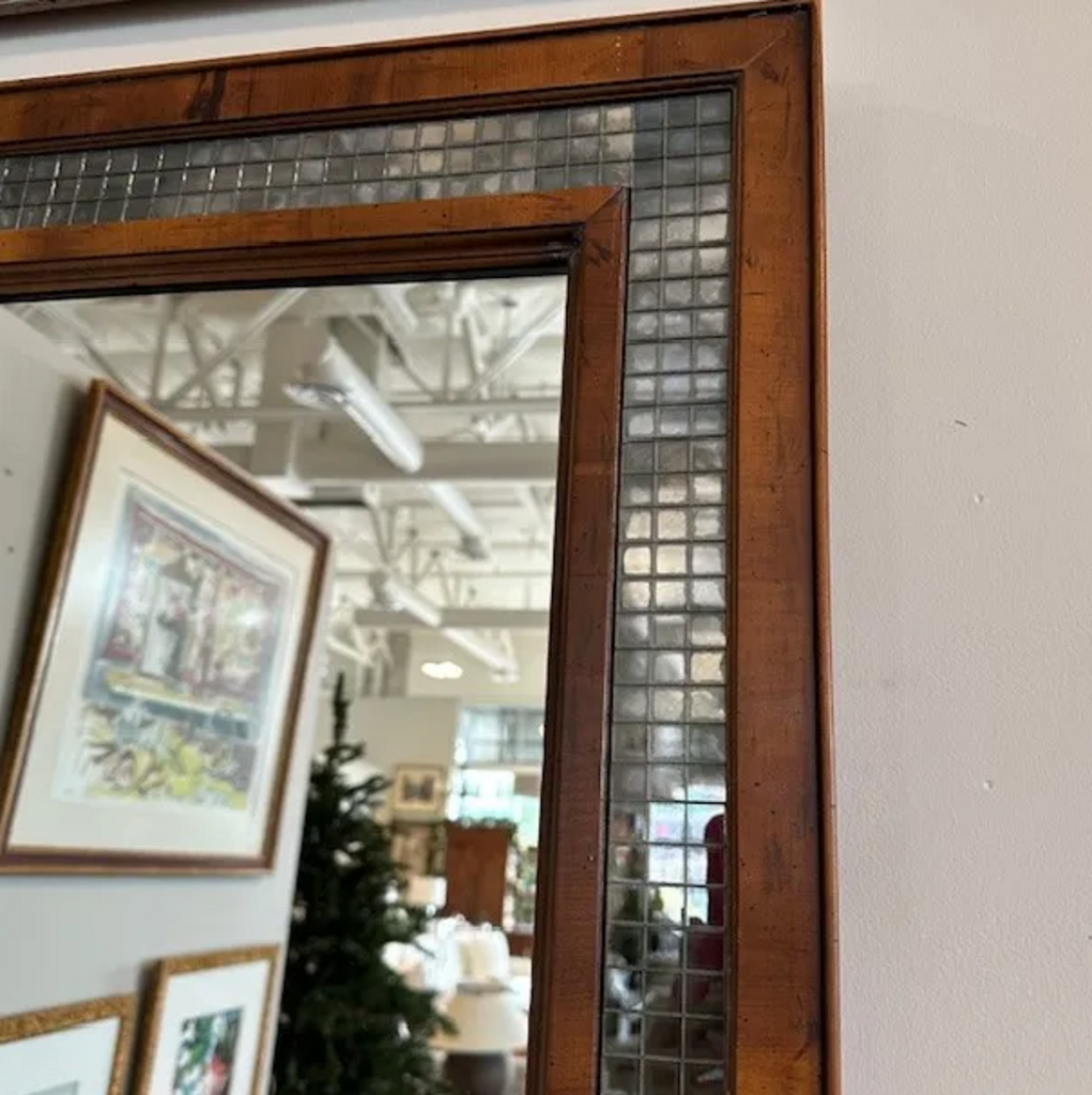 Rectangular Mirror W/ Mosaic Detail