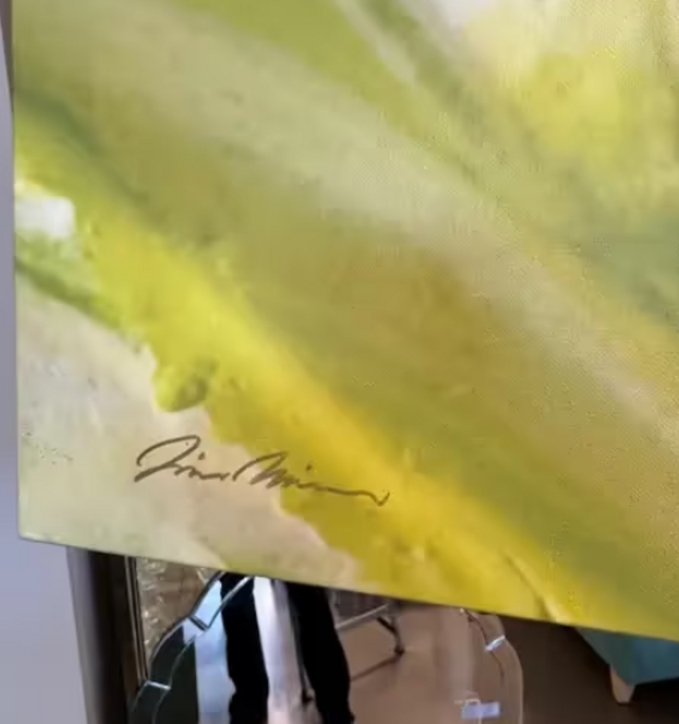Paint Splash On Canvas- Signed Giclee - AS IS
