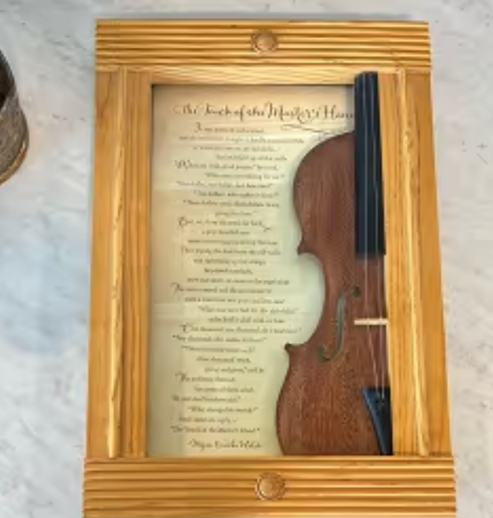 The Touch Of The Master's Hand Violin Framed Art -