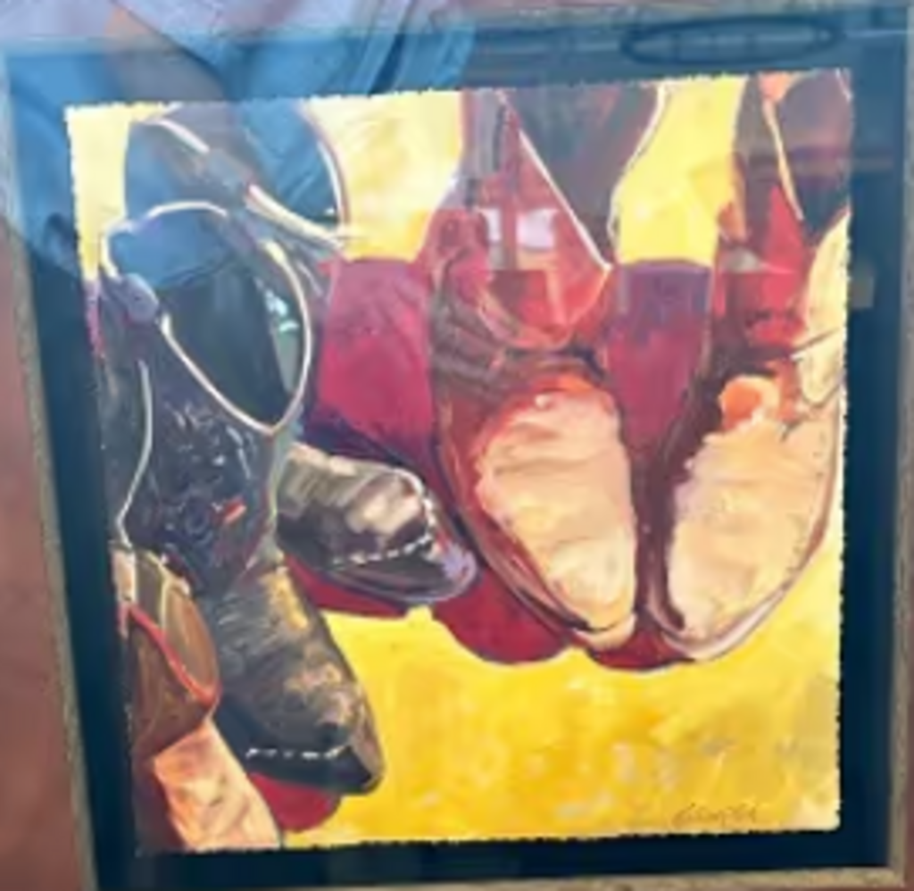 Kathleen Lack "Boots I" Signed Art