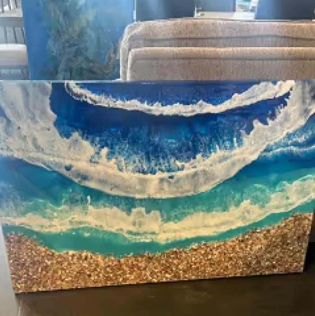 Beach Abstract Art by John Ravenda
