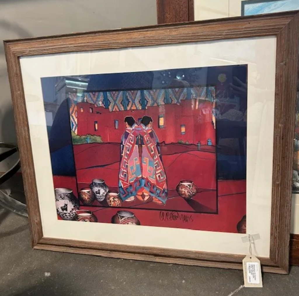 Hermanas De Nambe Signed By Amado Pena