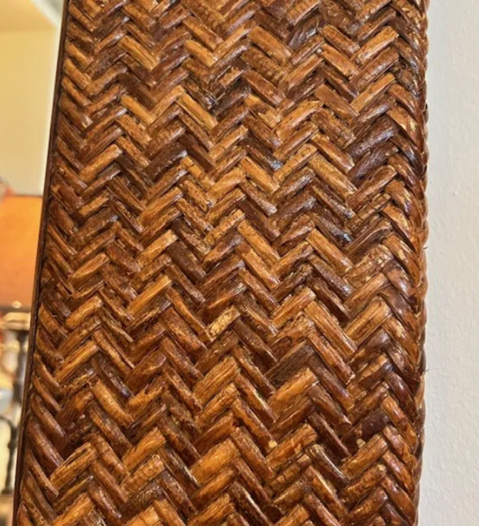 Chevron Woven Wicker Mirror- 32X43H