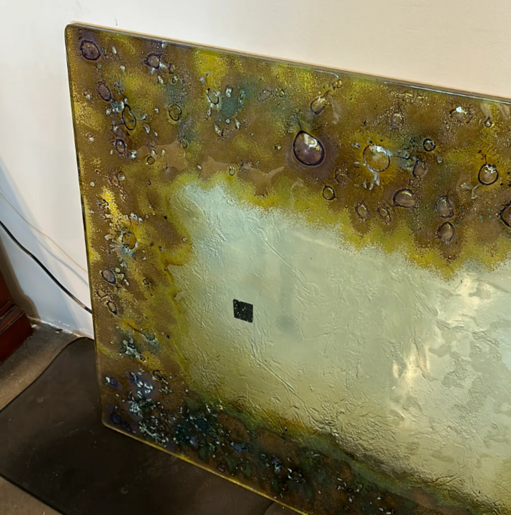Joan Waters Gomolka Art Glass Table Top-34X72