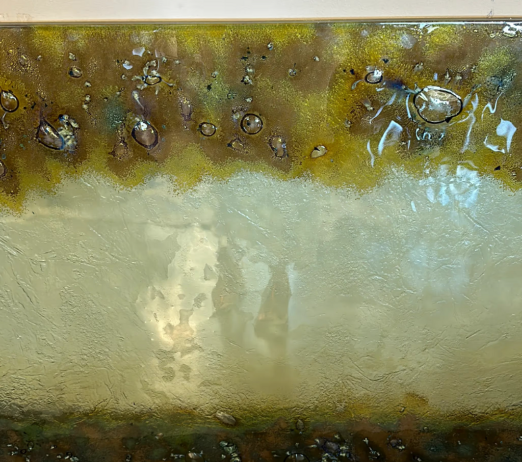Joan Waters Gomolka Art Glass Table Top-34X72