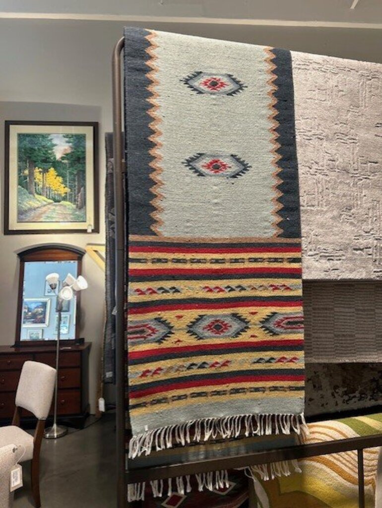 Vintage Native American Wool Runner - 2'6"X12'