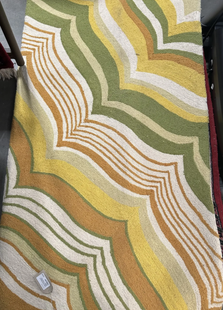 Trina Turk Green & Yellow Loop Rug- 3X5'2"