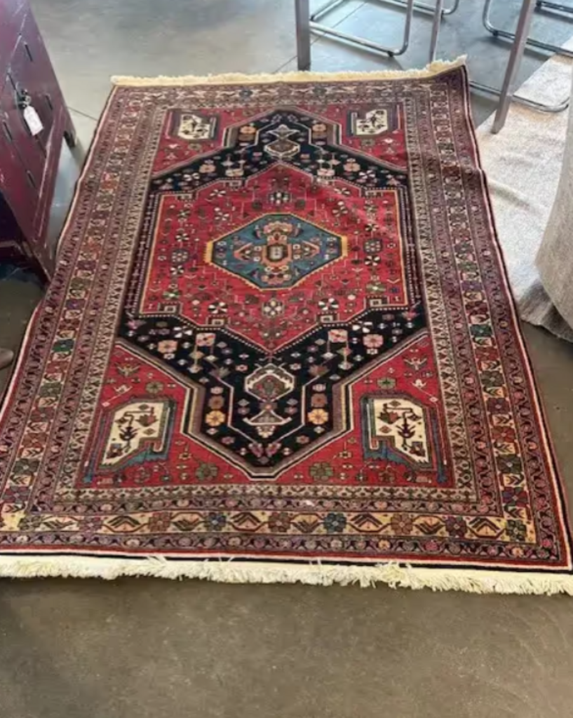 Vintage Hand Knotted Rug From Turkey- 64X92