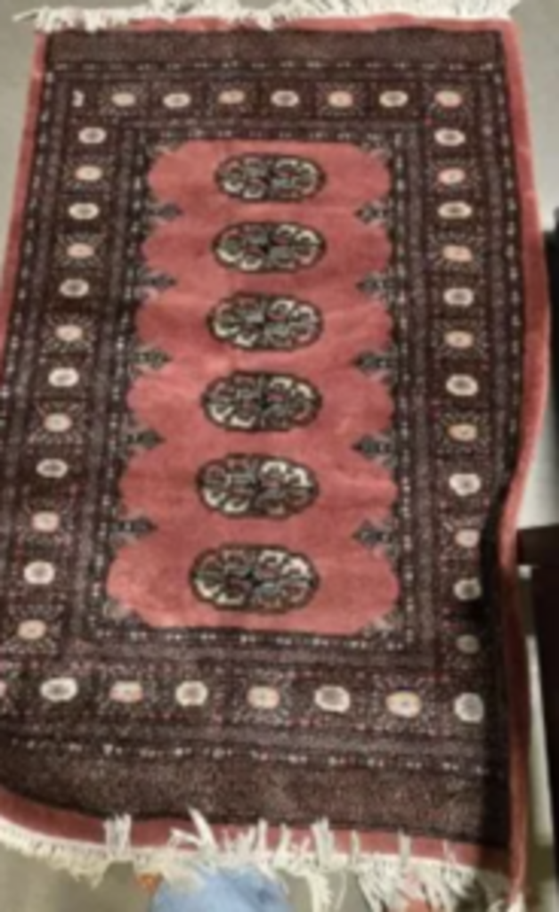 Mori Bokhara Rose Wool Rug- 3'1X4'9"- AS IS