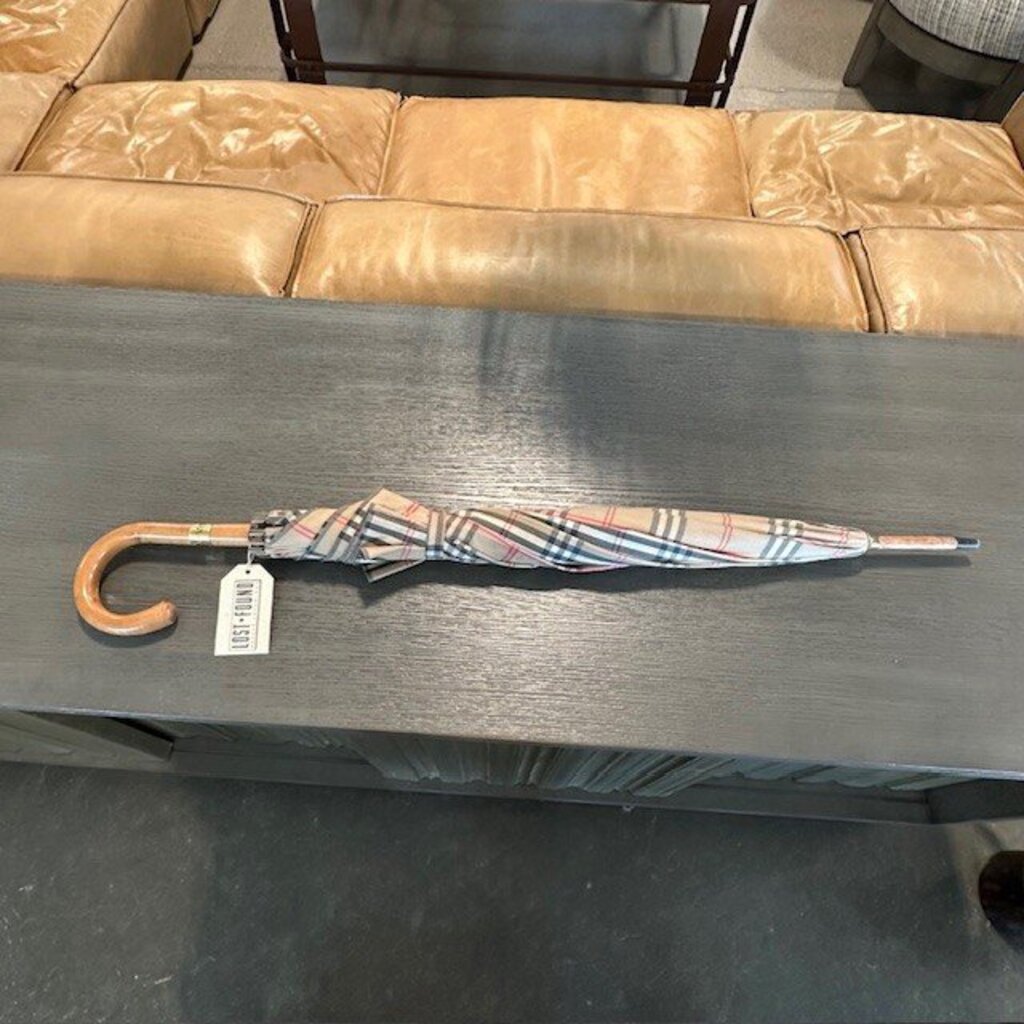 Vintage Vittorio Galli Plaid Umbrella