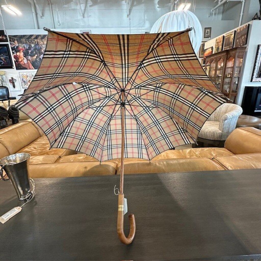 Vintage Vittorio Galli Plaid Umbrella