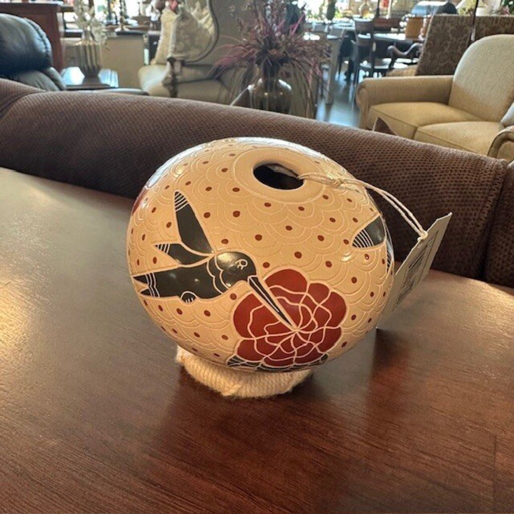 Mata Ortiz By Vidal Curano Hummingbird Seed Pot - 5X5H