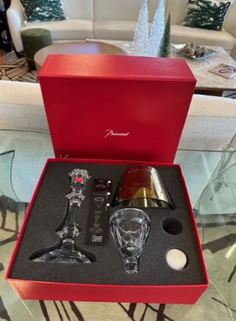 Baccarat Harcourt Our Fire Gold Candlestick