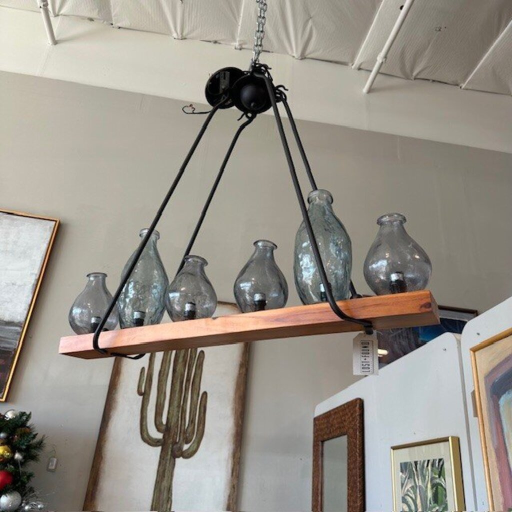 Plank Chandelier W/ 6 Lights - 36X7X33H