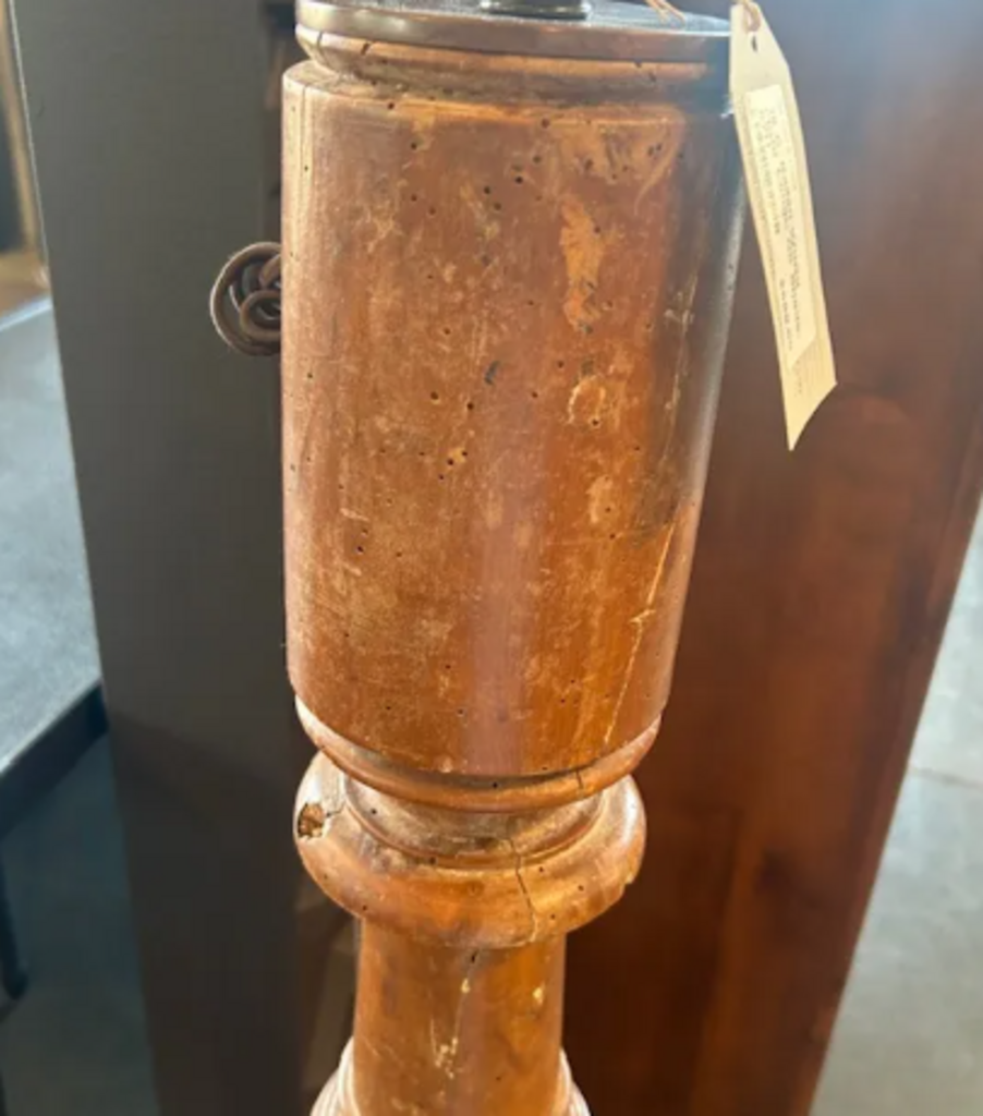 18 C. Italian Wood Floor Lamp- No Shade- 67H