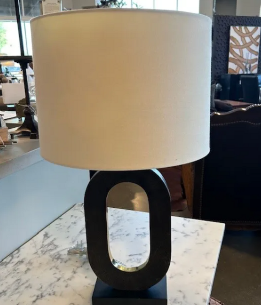 Crate & Barrel Crest Gold Table Lamp- 25H